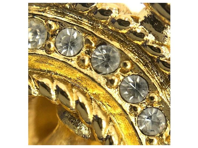 Orecchini a clip Christian Dior Nautical Timone Oro e Strass D'oro - vista 9
