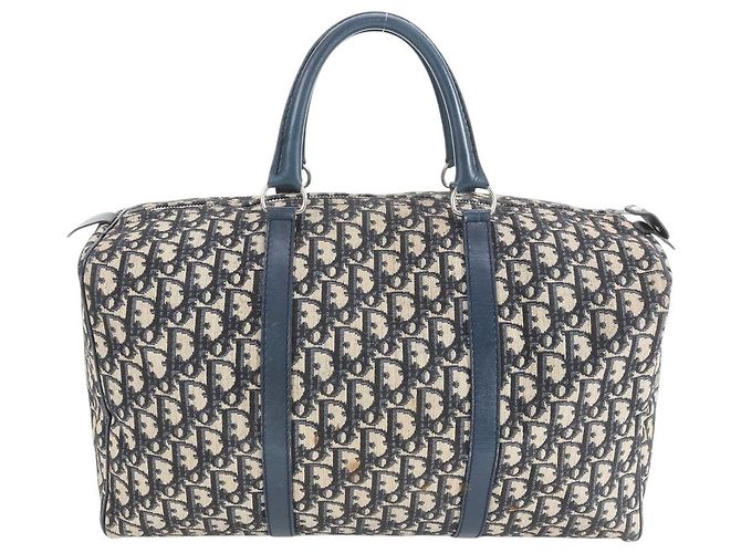Christian Dior Borsa Boston Monogram Navy Blu navy - vista 3