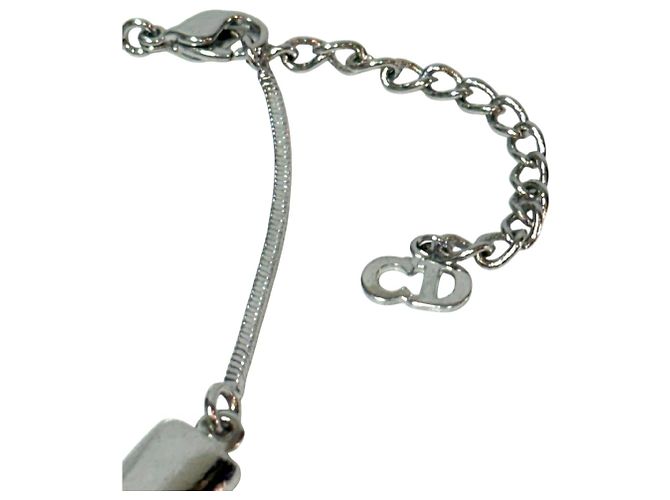 Christian Dior Bracciale da caviglia Lucchetto Cuore in metallo argentato Argento - vista 5