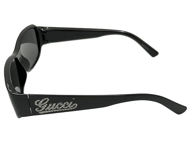 Occhiali da sole Gucci GG2577 Logo Strass Nero - vista 3