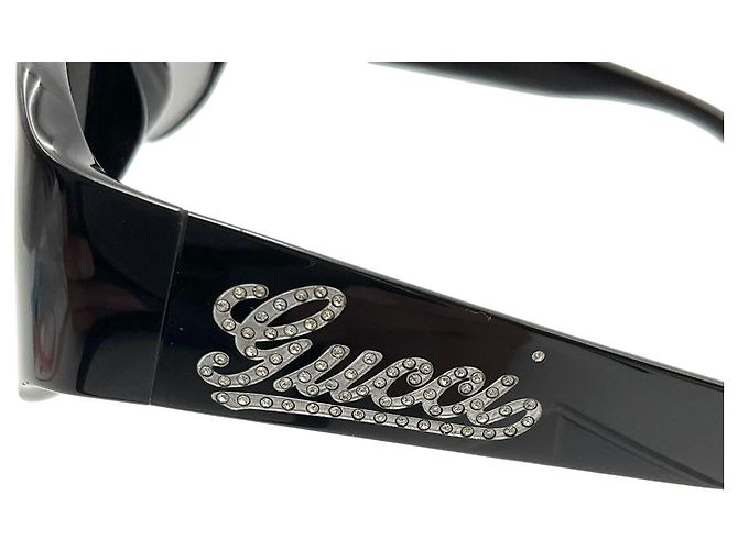 Occhiali da sole Gucci GG2577 Logo Strass Nero - vista 7