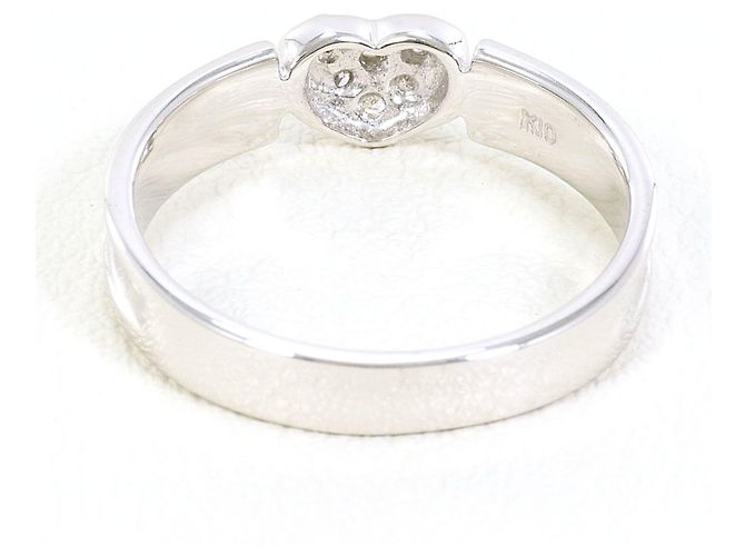 Autre Marque 10K Weißgold-Ring mit Diamant Golden - Ansicht 3