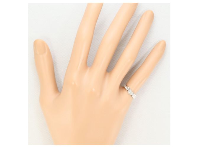 Autre Marque 10K Weißgold-Ring mit Diamant Golden - Ansicht 5