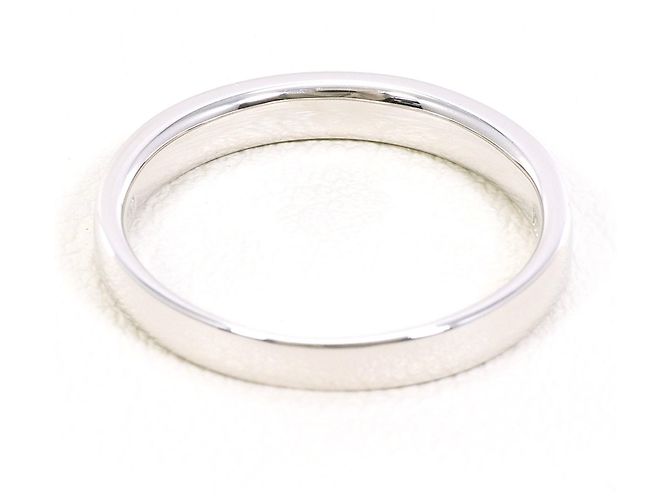 Autre Marque Anello a fascia in oro bianco 10K con diamante D'oro - vista 3