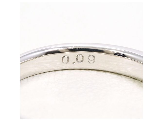 Autre Marque Anello a fascia in oro bianco 10K con diamante D'oro - vista 5