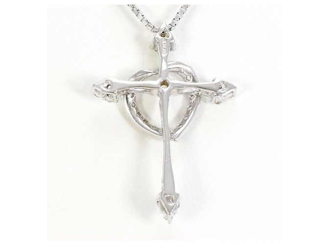 Autre Marque Collana in oro bianco 14K con zircone cubico D'oro - vista 3