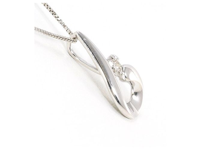 Autre Marque 14K Weißgoldkette mit Diamant Golden - Ansicht 2