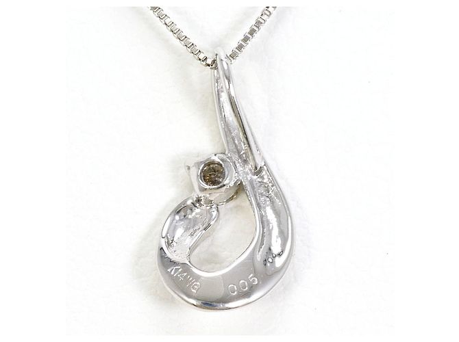 Autre Marque 14K Weißgoldkette mit Diamant Golden - Ansicht 3