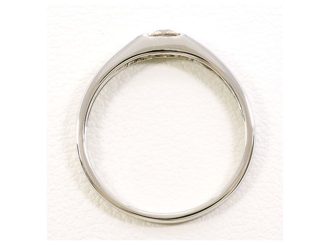 Autre Marque Anello a fascia in platino e diamanti - vista 2
