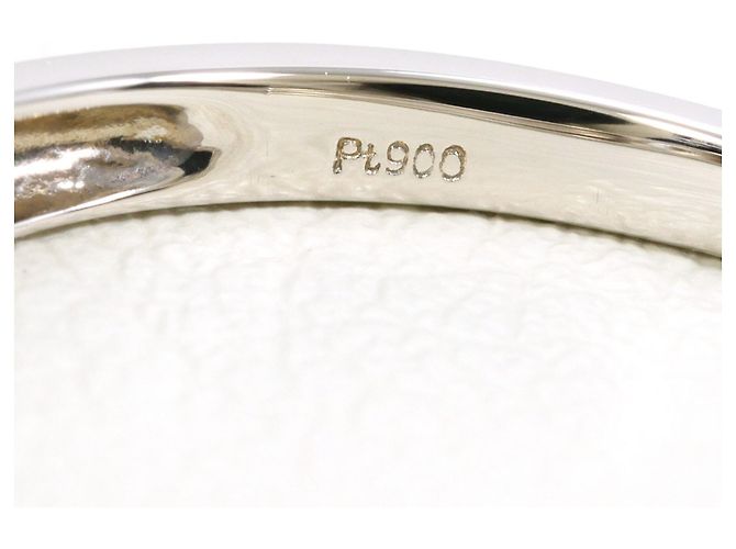 Autre Marque Anello a fascia in platino e diamanti - vista 4