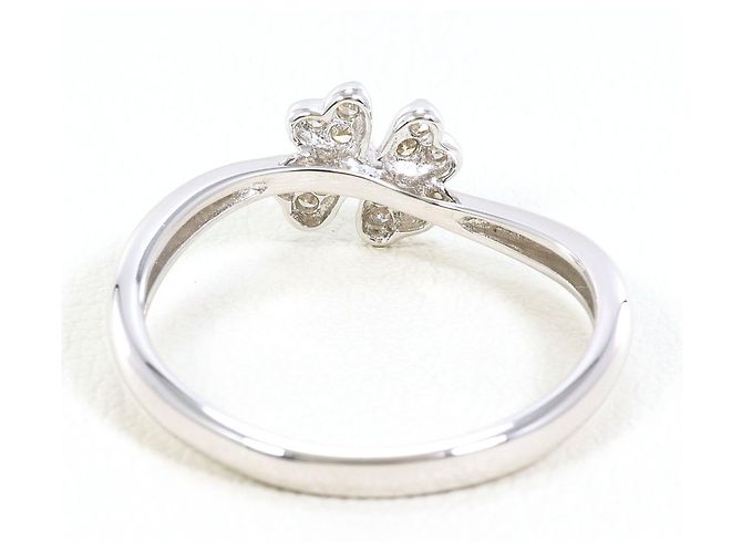 Autre Marque 14K White Gold Band Ring with Diamond Golden - view 3