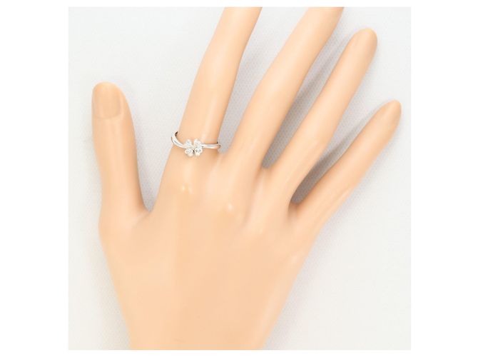 Autre Marque 14K White Gold Band Ring with Diamond Golden - view 6