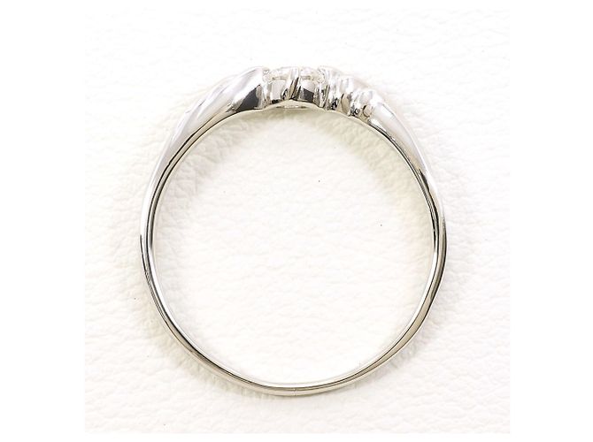 Autre Marque Anello a fascia in platino con diamante - vista 2
