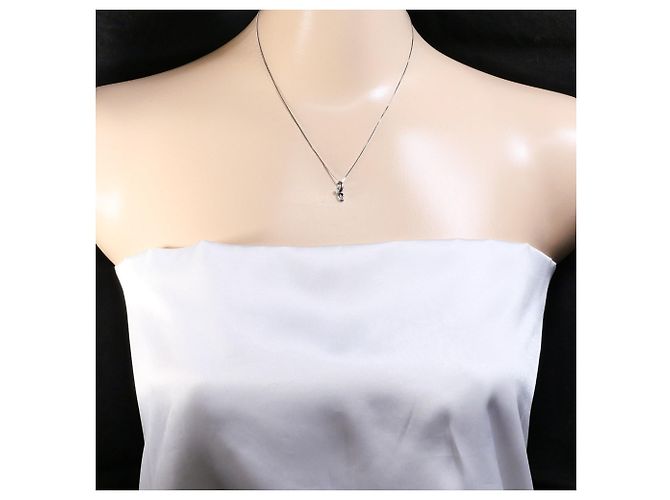 Autre Marque Collana in oro bianco 10K con diamante nero D'oro - vista 5