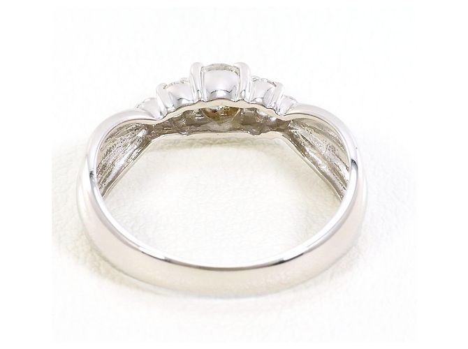 Autre Marque PT900 Platinring mit Diamant - Ansicht 3