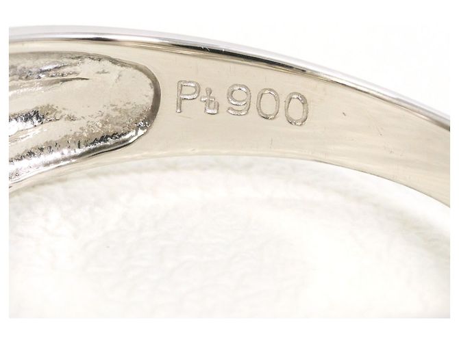 Autre Marque PT900 Platinring mit Diamant - Ansicht 4
