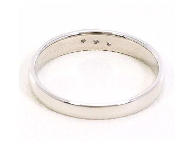 Autre Marque Anello a fascia in platino PT950 con diamante - vista 3