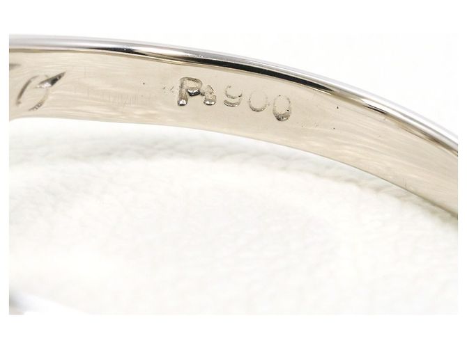 Autre Marque PT900 Platinring mit 0.04ct Diamant - Ansicht 5