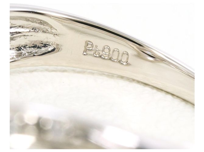 Autre Marque Anello a fascia in platino e diamanti - vista 4