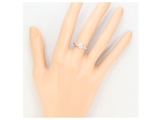 Autre Marque PT900 Platinring mit Diamanten Pink Blau - Ansicht 8