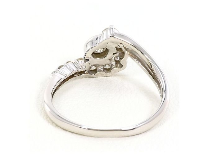 Autre Marque Anello a fascia in platino con diamante - vista 3
