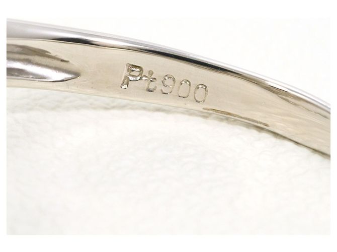 Autre Marque Anello a fascia in platino con diamante - vista 4