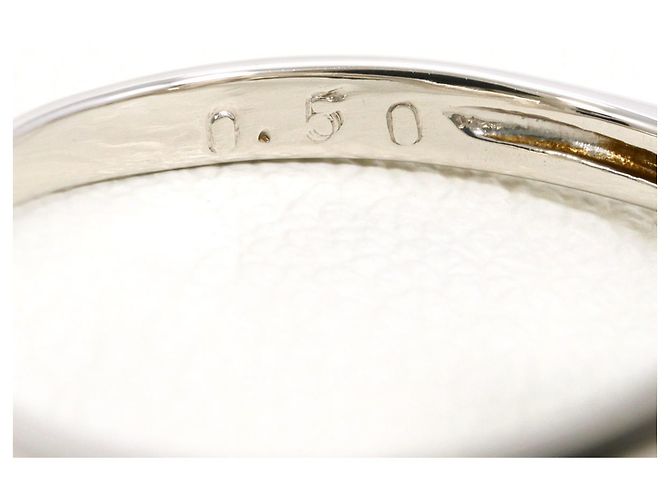Autre Marque Anello a fascia in platino con diamante - vista 5