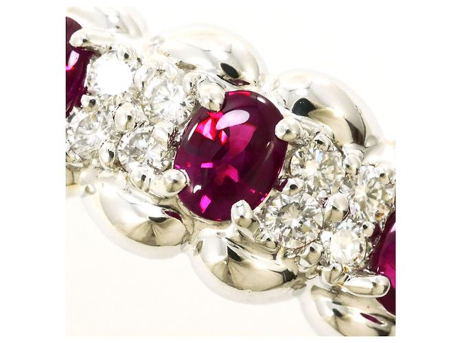 Autre Marque Pigeon Blood PT900 Platinring Rot - Ansicht 2