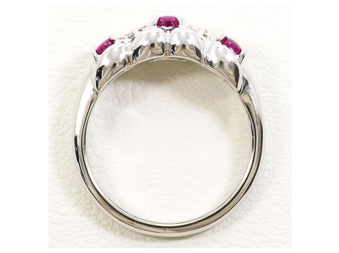 Autre Marque Pigeon Blood PT900 Platinring Rot - Ansicht 3