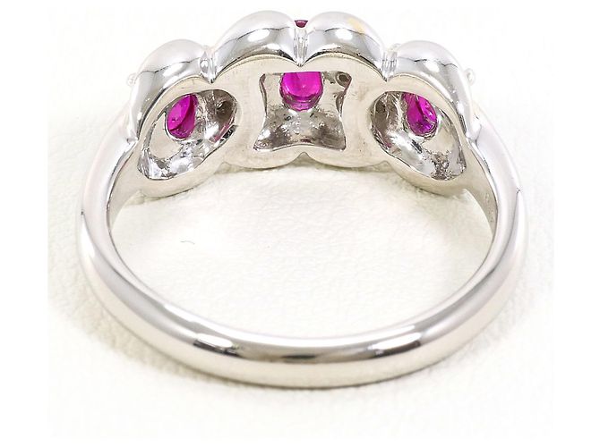 Autre Marque Pigeon Blood PT900 Platinring Rot - Ansicht 4
