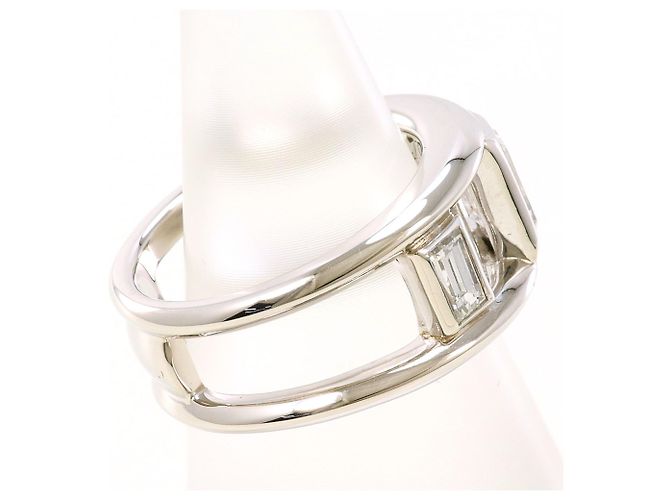 Autre Marque PT900 Platinring mit Diamant - Ansicht 3