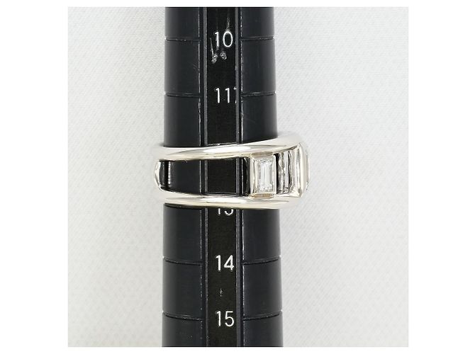 Autre Marque PT900 Platinring mit Diamant - Ansicht 8