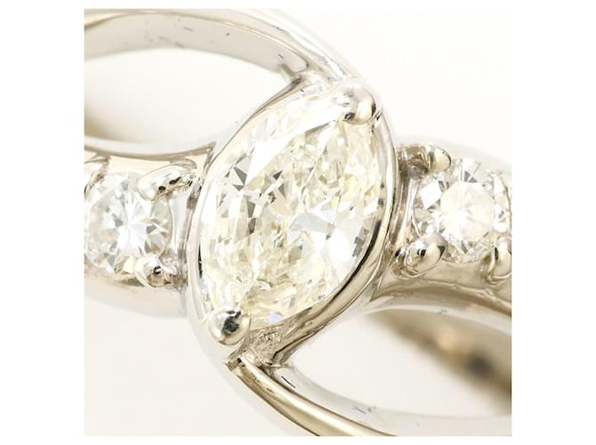 Autre Marque Platinring mit Diamant - Ansicht 2