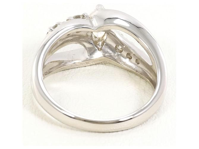 Autre Marque Platinring mit Diamant - Ansicht 4