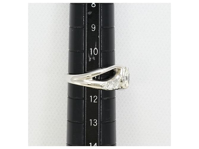 Autre Marque Platinring mit Diamant - Ansicht 9