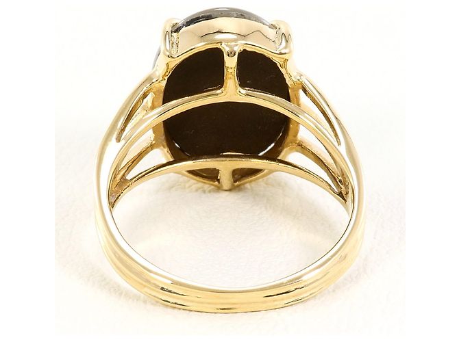 Autre Marque 14K Gelbgold-Ammolit-Ring Golden - Ansicht 4