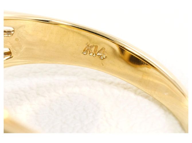 Autre Marque 14K Gelbgold-Ammolit-Ring Golden - Ansicht 5