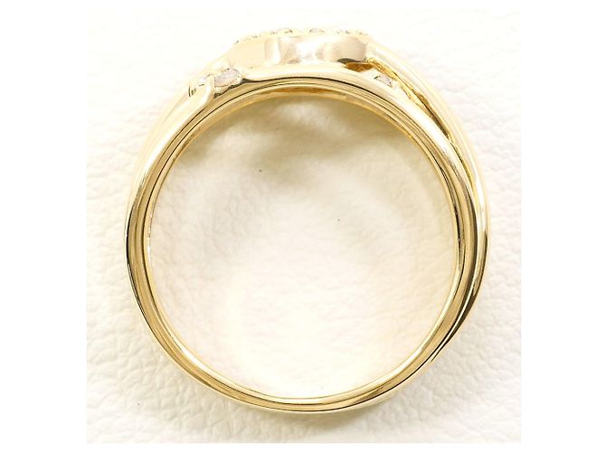 Autre Marque Anello a fascia in oro giallo 10K con diamante D'oro - vista 2