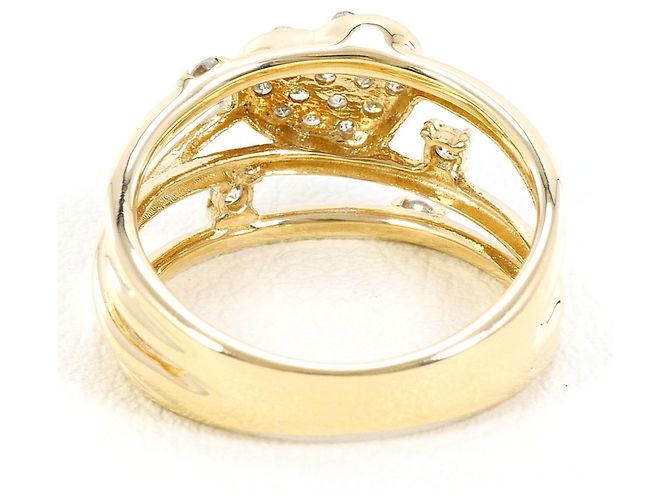 Autre Marque Anello a fascia in oro giallo 10K con diamante D'oro - vista 3