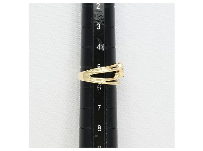 Autre Marque Anello a fascia in oro giallo 10K con diamante D'oro - vista 6