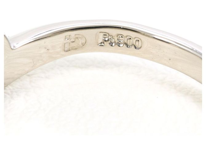 Autre Marque PT900 Platinring mit Diamant - Ansicht 4