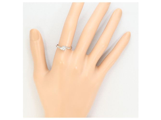 Autre Marque PT900 Platinring mit Diamant - Ansicht 6