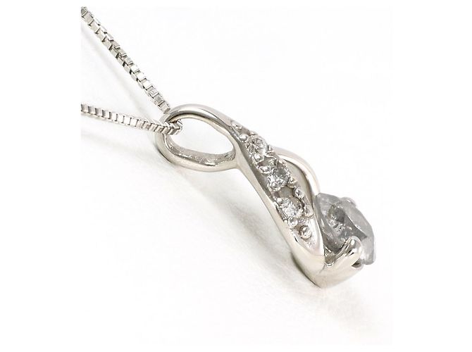 Autre Marque 10K Weißgoldkette mit Diamant Golden - Ansicht 2