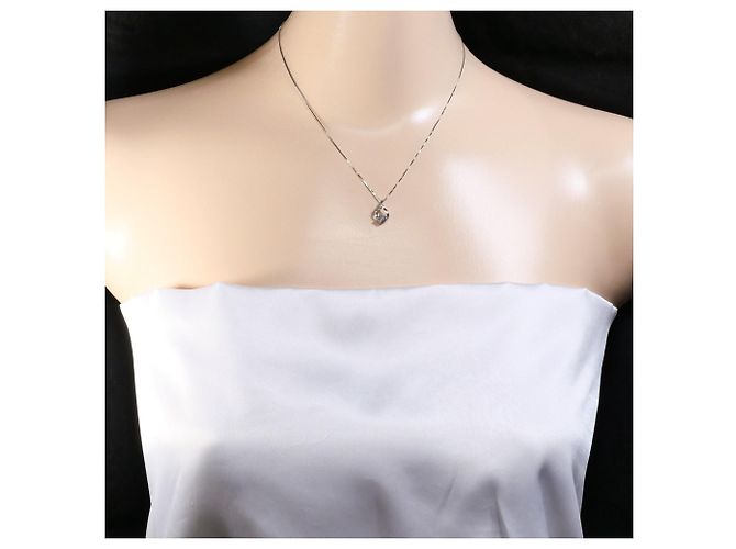Autre Marque 10K Weißgoldkette mit Diamant Golden - Ansicht 5