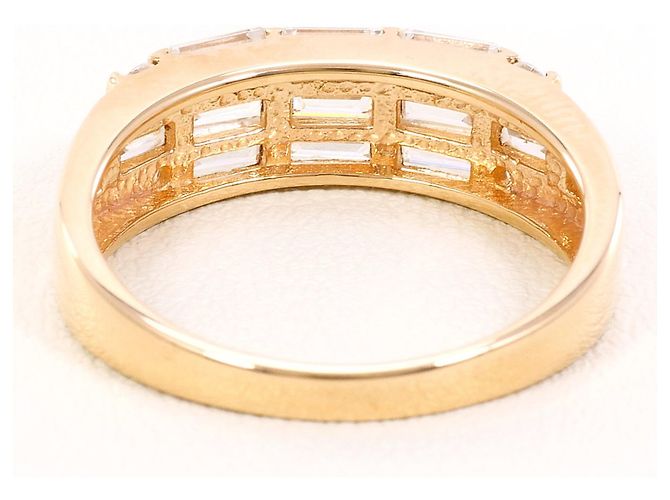 Autre Marque 10K Roségold-Ring mit Zirkonia Golden - Ansicht 3