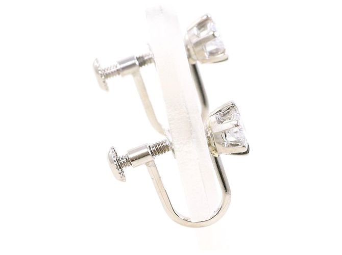 Autre Marque Orecchini a clip in platino PT900 e diamante - vista 2