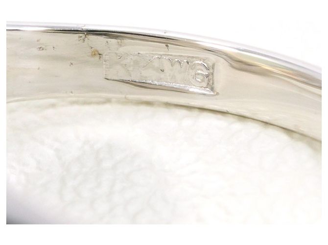Autre Marque Anello a fascia in oro bianco 14K con opale D'oro - vista 5