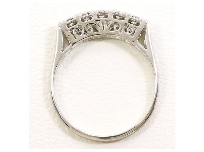 Autre Marque Platinring mit 0,17 Carat Diamant - Ansicht 2