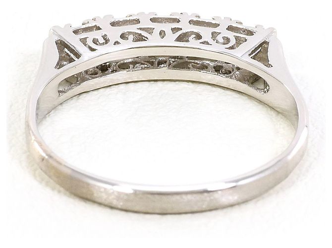 Autre Marque Platinring mit 0,17 Carat Diamant - Ansicht 3