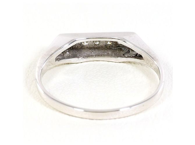 Autre Marque 14K Weißgold-Ring mit Diamant Golden - Ansicht 3